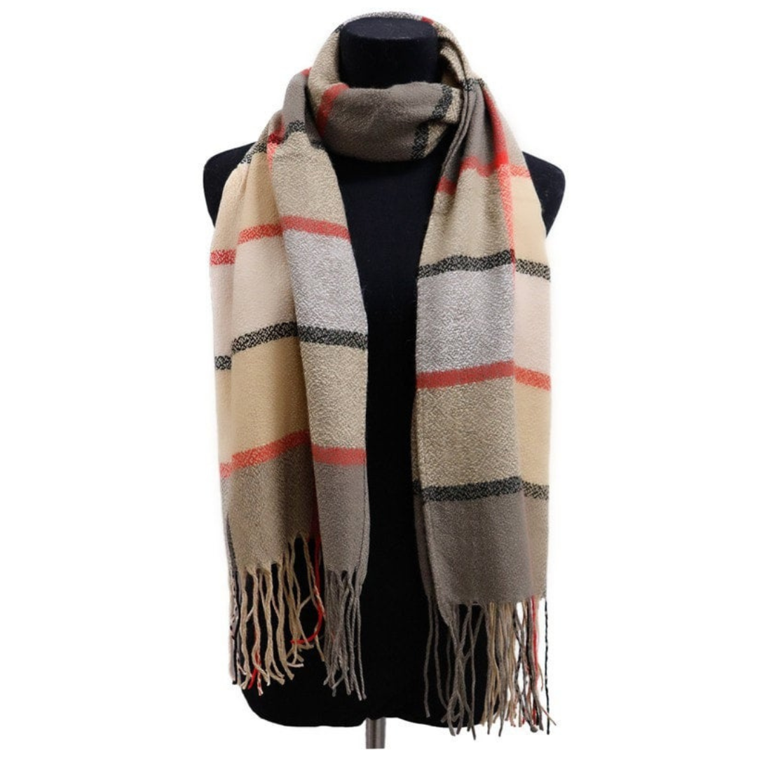 Plaid/Khaki Scarf