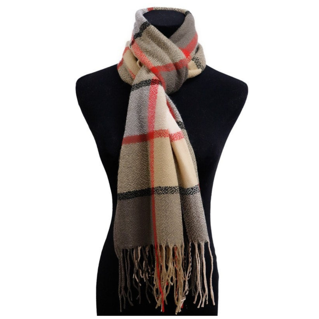 Plaid/Khaki Scarf