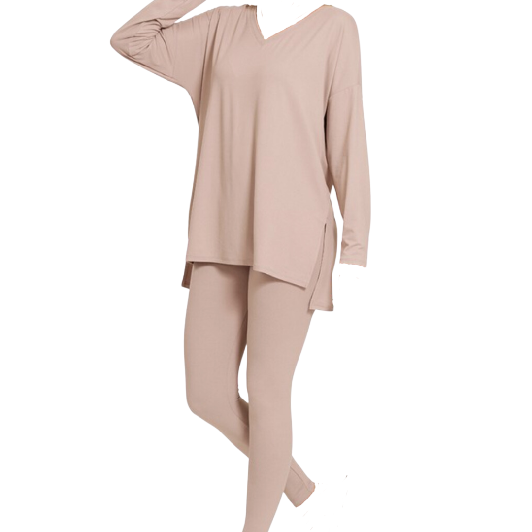 Longsleeve Legging Set - Ash Mocha